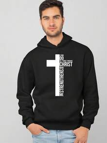 Moletom Masculino com Capuz Estampa Geométrica Abstrata Vaporwave Aesthetic Minimalist Urban - Preto - Visão 6