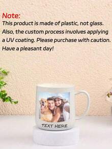 1个个性化咖啡杯，可定制姓名陶瓷杯，380毫升/12盎司塑料杯，个性化周年纪念礼物，送给家人、女性、男性的礼物，节日、情人节、斋月礼物，防霉，可重复使用，时尚可爱 - 多色 - 查看 8