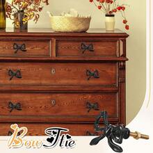 2pcs French Cute Cool Black Bow Knobs For Vanity, Drawer, Door Handles - A - View 5