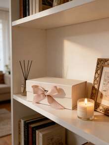 Foldable Thick Cardboard Gift Box, Suitable For Gift Wrapping, Rectangular, Magnetic Closure Lid, With Ribbon, Can Be Used As Groomsman Proposal Box, Wedding, Christmas, Halloween, Birthday Gift Packaging, School Supplies, Back To School Supplies, Etc. - Multicolor - View 8