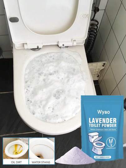 jakehoe Lavender Scented Powerful Toilet Cleaner Powder, Deodorizing And Refreshing, Suitable For Daily Household Toilet Cleaning, Stain Removal And Odor Elimination. It Is A Great Gift For Family And Friends, Especially Suitable For Holiday Gifts (Random Delivery Of New And Old Versions).