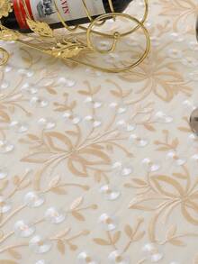 HXARTMIS 1 Piece, Beige Lace Embroidered Polyester Round Tablecloth. Material: Polyester. Italian Terms: Tablecloth, Tablecloth, Birthday, White Tablecloth, Baptism, Pink Tablecloth, Stain-Resistant Tablecloth, Furniture Doilies, Living Room Rug, Plastic Kitchen Tablecloth, Round Tablecloth, Square Tablecloth, Bedroom Doilies, Black Tablecloth - Beige - View 11