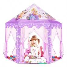 Princess Mermaid - Tienda de campaña para s color morado grande para niñas de 3 a 12 años juguete de castillo para interiores y exteriores para juegos de s 55 x 53 pulgadas DxH-074 - como en la foto - Ver 6