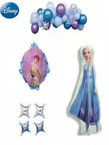 Disney 54PCS Officially Licensed Frozen Balloon Set Featuring  Anna Olaf Cute Cartoon Balloon Garland Fantasy Princess Theme Party Decoration Birthday Wedding Anniversary Gift Supplies For Family Friends Fans - 54pcs Frozen Balloon Set - View 5