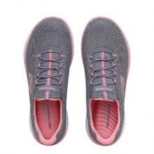 Skechers Women's Lightweight Casual Shoes, SPORT Women One-Piece Slip-On Athletic Sneakers, Soft Sole Walking Shoes 12980-GYPK - Grey/Pink - View 7