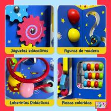 TendenciaCentro De Actividades De Madera Nave Espacial| Juguete Montessori Laberinto Para Niños| Juguete Con Laberintos Didácticos| Juguetes De Madera Educativos Teach Play Para Niños Y BebésCalidad premium - Azul - Ver 7