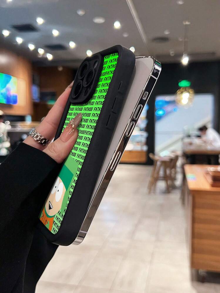 Estuche para teléfono con diseño de sombrero verde Kyle Compatible con estuches para teléfonos   17  16 Pro Max  15 Pro Max  13 y  12 Estuche para teléfono de TPU de cobertura total a prueba de golpes Impermeable a prueba de caídas y rayones Un regalo perfecto para familiares, amigos, amantes, novios/novias y para el día de San Valentín - Negro - Añade 6