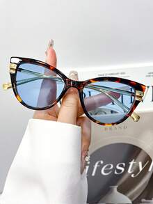 1pc Classic Minimalist Cat Eye Fashion Glasses, High-End Punk For Party, Street Style, Fashion Show - Multicolor - View 11