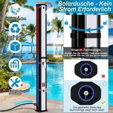 Solar Shower 35/40/60 L Garden Shower Camping Pool Rain Shower Pool Shower Outdoor Shower Up To 60°C, Incl. 360° Shower Head, Tap, Garden Hose Connection & Protective Cover - Silver Black - View 5