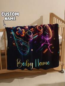 1pc Customized Personalized Blanket, Text Blanket, DIY Blanket, Pattern Blanket, Memorial Blanket. Tapestry, Photo Portrait Blanket Design, Suitable For Girls, Boys, Adults, Valentine's Day, Lightweight, Baby Blanket, Personalized Blanket, Personalized Photo Blanket, Personalized Throw Blanket, Personalized Baby Blanket, Newborn Blanket, Suitable For Mother's Day, Birthday, Children's Day, Father's Day, Graduation, Wedding, Christmas, Halloween - Multicolor - View 8