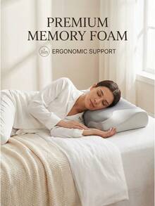 Premium Cooling Gel Memory Foam Pillow – Ventilated Support Pillow For Hot Sleepers, 60-Day Comfort Guarantee - 灰色 - 查看 3