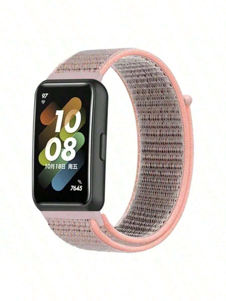 SMART WATCH MX Correa Sport Para Huaweii Band 7 Nylon Transpirable Premium - Rosa Pálido - Ver 1