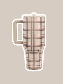 HYDROJUGs Traveler 40oz Tumbler Latest Blair Brown Grid Pattern Of Triple-Wall Insulated Stainless Steel Tumbler With Aleak-Proof Flip Straw. 24 Hours Cold, Completely Leak-Proof. Suitable For Water, Iced Tea Or Coffee,Juice, Ice Drinks , Hot Drinks. Suitable For Camping, Travel, Picnic, Work, Indoor Use. It Is A Wonderful Gift For Girlfriends, Wife, Family Members, Sisters, Friends. Birthday Gifts, Holiday Gifts, Valentine's Day Gifts. 1183 Ml - 布萊爾 - 查看 3