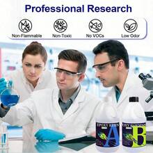 34盎司环氧树脂套装，自流平，高光泽，不泛黄，无气泡，适用于手工艺品、桌面浇铸和DIY项目，混合比例1:1 - 彩色 - 查看 3