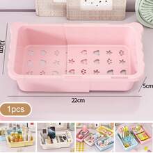 多巴胺伸缩式化妆品收纳盒 - 多功能抽屉式储物盒，防尘可堆叠，旅行/居家多场景适用，理想的节日礼物 - 彩色 - 查看 6