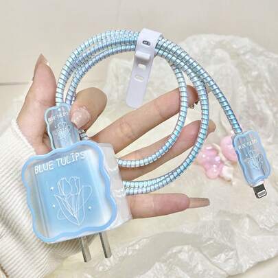 Obudowa ochronna na kabel danych Tulip Design kompatybilna z ładowarką Apple 18-20 W, odporna na zarysowania i pęknięcia