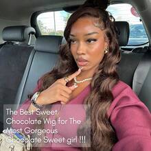 30 Inch 13x4 13x6 Lace Front Wig Body Wave Human Frontal Hair Wig 200% Density HD Transparent Invisible Lace Wig Wavy Blended Hair Wig Chocolate Brown For Pre Plucked With Baby Hair - Brown - View 7
