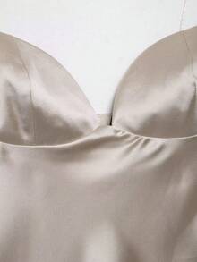 DEEKA Women's Satin Camisole Top, Sexy And Fashionable European And American Style, Spring/Summer - Beige 1 - View 8