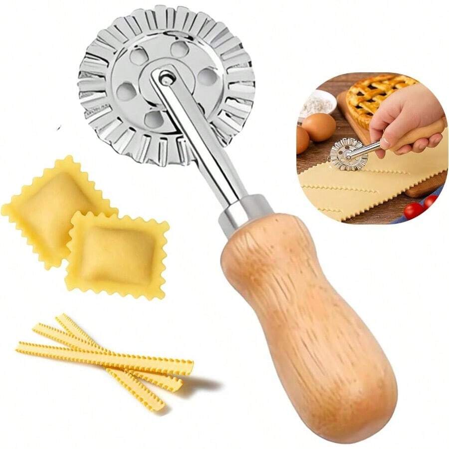 Pastry And Pasta Wheel 1.9 Inch U2013 Dough Crimper Ravioli Dumpling Pierogi Cutter U2013 Multi - Purpose Pizza Baking Cooking And Homemade Meals - Initial - View 1