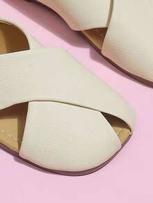 女士拖鞋，女士鞋，适合日常外出和居家穿着。 - 米色 - 查看 6