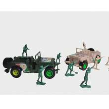 2 automoviles militar incluye 10 soldaditos - Verde - Ver 4