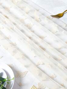 1 pieza Camino de mesa de mariposa beige, cubierta de mesa de malla de mariposa de doble cara, decoración para fiesta de cumpleaños, decoración para boda y baby shower, decoración para gabinete, centro de mesa de comedor, decoración para banquete y recepción de restaurante - Beis - Ver 7