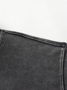 All Cotton Wash Old Textured Vintage Hoodie Men's Cotton Pickling Hoodie Loose Basic Casual Street Jumper With Pockets - 黑色 - 查看 4