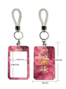 1pc ABS Cherry Pattern Fashionable Personalized Keychain Pendant, Bag Charm, Student Bus Protector - Multicolor - View 7