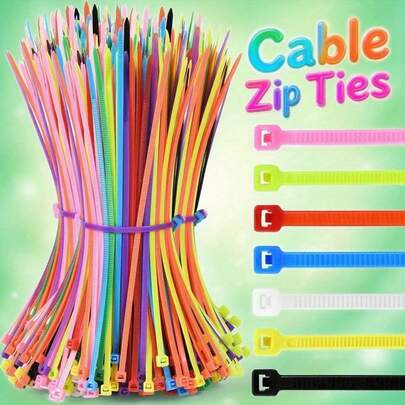 Bridas de nailon de 4 pulgadas de colores, ideales para asegurar cables, perfectas para usar en hogares, jardines, garajes y talleres