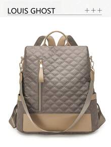 Houndstooth Backpack | The Morning Interpretation Of All-Weather Commuting Aesthetics, Unlocking Absolute Sovereignty In Daily, Business And Travel Scenarios. Equipped With A Full Series Of Three Carrying Modes: The Entire Series Adopts A Houndstooth Craft. - Multicolor - View 10