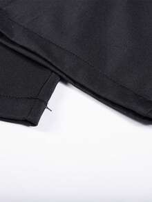Spring/Summer Casual Colorblock Striped Men's Pants, Daily Wear & Street Fashion - Black - View 9