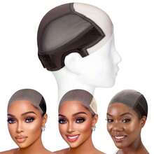 1 Pc 9x6 Lace Wig Grip Cap For Glueless Wig - 黑色 - 查看 3