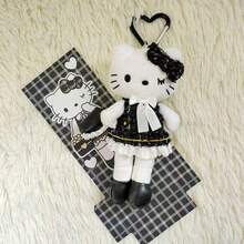1个三丽鸥Hello Kitty可爱长腿小猫毛绒挂件，毛绒娃娃装饰品，节日礼物 - 彩色 - 查看 12