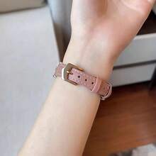1 dây đeo đồng hồ bằng da thật 20mm/22mm tương thích với Samsung Galaxy Watch 7, Watch 5, Watch 6, Watch 4 Series 40mm, 42mm, 43mm, 44mm, 45mm, 46mm, 47mm - Màu vàng - màu đậu đỏ - Xem 4