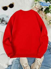 This Soft And Warm Disney Mickey Mouse Friends Print Hoodie Is Perfect For Everyday Casual Wear, Family Outings, And Other Occasions. - 紅色 - 查看 2