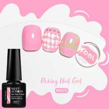 MEET ACROSS 7ml 波浪纹印花凝胶套装 - 蕾丝镂空图案 3D 美甲凝胶，需搭配印花底胶使用，适用于美甲沙龙和 DIY 美甲设计。 - 彩色 - 查看 17