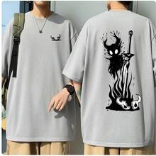 Unisex Hollow Knight Vintage Game T-Shirt, Streetwear Design, Premium Quality, Immediate Shipping - Grey - View 2