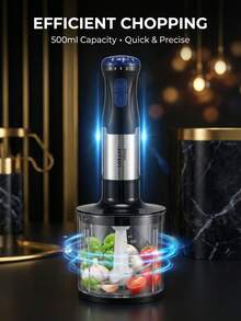 SOKANY 四合一多功能1000W不锈钢手持式电动搅拌机SK-1711-4，黑色 - 黑色 - 查看 10