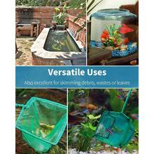 Aquarium Fish Tank Cleaning Net Fine Mesh Skimmer With Metal Handle For Sludge Food Waste Removal In Small Ponds And Koi Pools - 1 - View 6