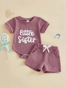 Baby Girls T-Shirt Co-Ords - Purple - View 6