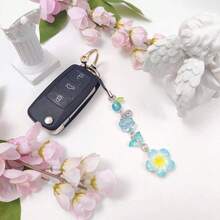 Y2K Cute Phone Charms Set - Aesthetic Cherry,Flower, Butterfly & Star Cell Phone Straps, Kawaii PhoneAccessories For Bag Keychain, , Camera Decor - 藍粉紅紫花 - 查看 7