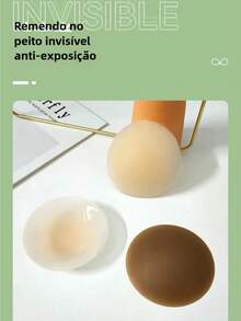 Tapa Seio de Silicone Invisível – Antiexposição, Ideal para Roupas Tomara que Caia e Decotadas - Champanhe - Visão 3