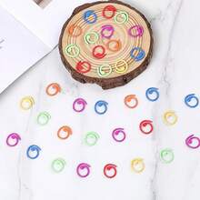 20/50/100pcs Multi-Color Metal Spiral Stitch Markers, Open Metal Stitch Markers Crochet Stitch Markers With Storage Box, For Crochet Garment Marking, DIY Craft Projects, Sewing Thread Needle Knitting Stitch Tracking Markers - Dark - View 10