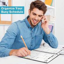 Daily Planner 2026, 8.5x11 Appointment Book, 15-Min Hourly Schedule, Jan To Dec 2026, Large Planner With Colorful Tabs, Premium Paper Quality - 20262026 - View 3