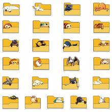 50张可爱卡通动物系列贴纸，适用于剪贴簿、日记本、笔记本电脑、水瓶、汽车等。寓意美好的设计，传递积极向上的信息，是馈赠佳品。 - 50pcs/包 - 查看 8