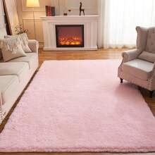 eluckya Soft And Fluffy Shag Rug – Luxurious Plush Carpet For Bedrooms And Living Rooms, Modern Shag Rug, Stain-Resistant, Machine Washable, Perfect For Valentine's Day, Room Decor, Home Decor, Bedroom Decor. An Ideal Choice For Home Decor And Dorm Rooms. - Hồng - Xem 1