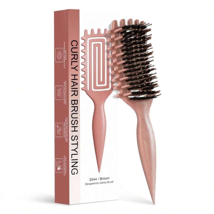 Curly Hair Brush,Curl Defining Brush For Effortlessly Defined Curls &Amp; Waves,Vented Hair Brush For Wet &Amp; Dry Hair,Women And Men,Reduces Frizz (Beige) ASIN B0FB93H4MR - ColorA - 查看 1