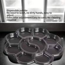 Paletă de acuarelă de înaltă calitate, asemănătoare ceramicii albe, cu capac, compartimente multiple pentru amestecarea convenabilă a culorilor, potrivită pentru artiști și studenți - o marime - Vizualizare 16