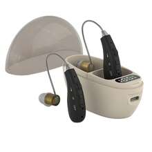 2个可充电助听耳机，适用于中老年人，带充电盒电量显示、声音放大器和左右耳辅助聆听耳机。 - 均碼 - 查看 10