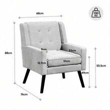 Living Room Chairs - Beige + Upholstered - View 10